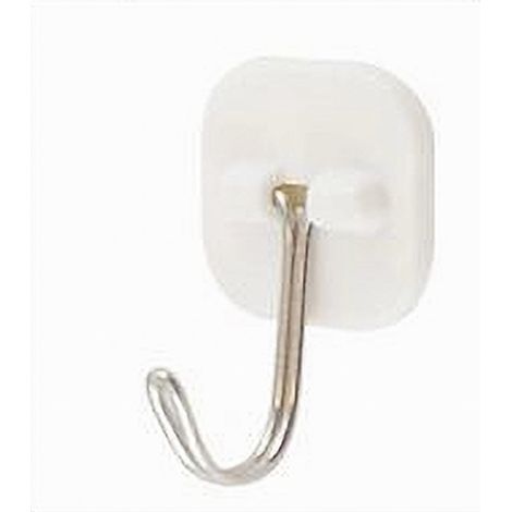 Cleafe - Set 6 Ganci Appendini Adesivi Parete Casa Bagno Attaccapanni Gancio Acciaio 87368 - (1/2)