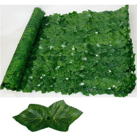 Écran d'Intimité en Lierre Artificiel pour Clôture, Haie Artificielle 100cm x 300cm, Panneaux de Haie Faux, Décoration de Jardin Extérieur (1/5)