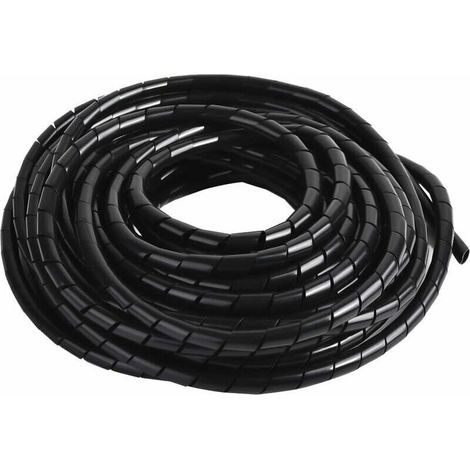 Tigrezy Cache Cable Spirale, 12m Gaine Cable Electrique Flexible Universel, Tube de Rangement pour Ranger ou Cacher les Câbles, Bricolage Protecteur de Câble pour Bureau à Domicile TV PC, Dia: 8mm, No (1/4)