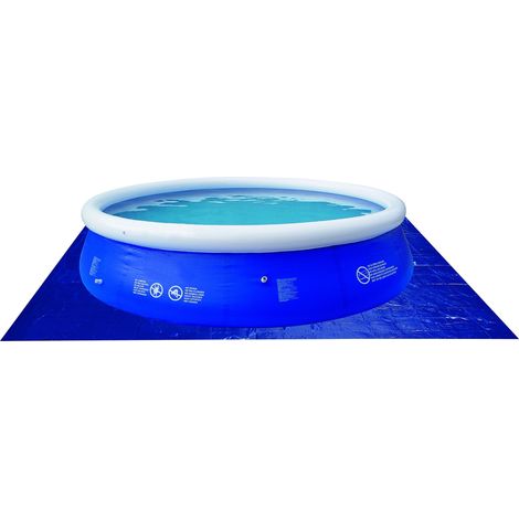 Bâche de Sol pour Piscine 270 x 270 cm, Bâche de Protection du Sol, Résistant à la Déchirure, Adapté aux Piscines Rondes jusqu'à Ø 240 cm (1/3)