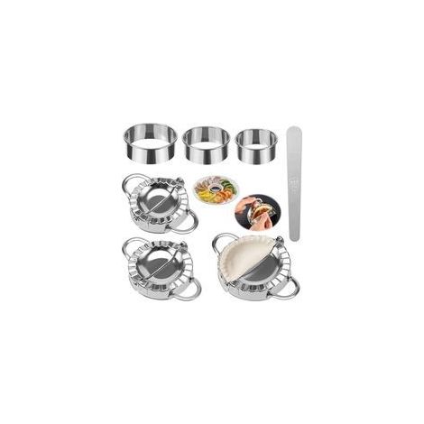 Set di 7 pezzi per stendere la pasta, macchina per ravioli, stampo per ravioli, stampo per gnocchi, utensili da cucina in acciaio inossidabile - Crezuo