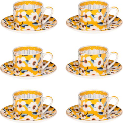 Table Passion - Coffret 6 tasses et sous-tasses Zinnia 8 cl (1/4)