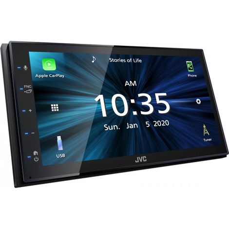 JVC Pantalla Táctil Radio para Coche - Receptor Multimedia con Bluetooth, USB y Manos Libres, de 6.8 Pulgadas y 4 x 50W, Compatible con Apple CarPlay y Android Auto - Autoradio KW-M560BT (1/4)