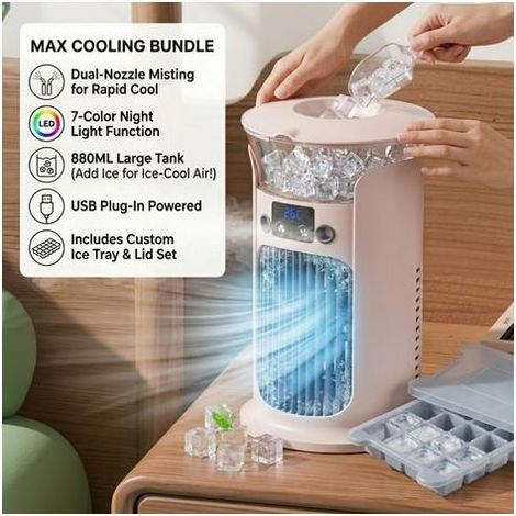 Mini-tragbare USB-Klimaanlage, Ventilator mit Wassertank (Weiß) (1/5)