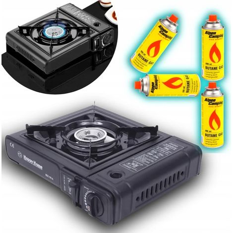 Fornello a gas da campeggio + 4 cartucce 2500W
