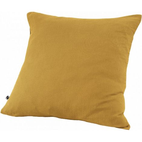 Taie d'oreiller "Gaïa" 60 x 60 cm & 50 x 70 cm "Gaze de Coton" - Gaïa Safran - 60 x 60 cm - Gaia Safran -