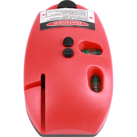 Niveau laser infrarouge à 90 degrés, mini niveau laser portable avec niveau à bulle, rouge. (1/5)