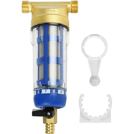 MINKUROW Prefiltro per acqua riutilizzabile - Filtro per sedimenti centrifugato con filettatura maschio, prefiltro per sedimenti per tubi dell'acqua di pozzo, filtro per sedimenti (filettatura maschio (1/5)