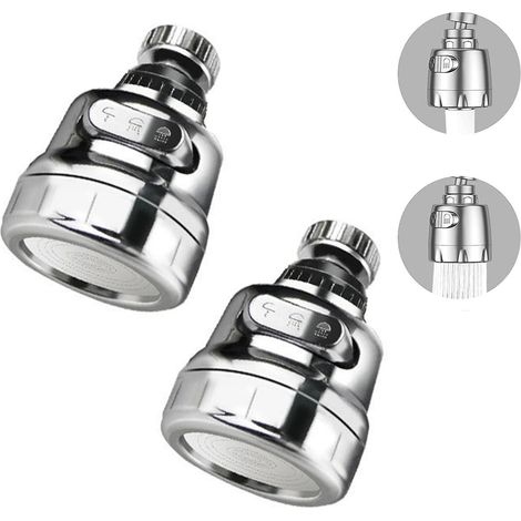 2pc Arateur De Robinet, 360 Pivotant Robinet, Gorgeurs Arateur Robinet, Conomie D'eau Robinet Filtre Rgulateur Spray Tte Buse Pour Cuisine Salle (1/5)