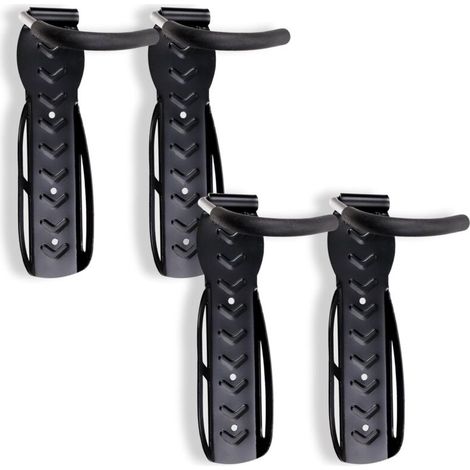 Bike Wall Hook - Mobile Hook - Bike Rack, Wall Mount - Black 4pcs (1/5)