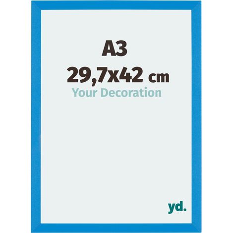 yd. - Cadre photo A3 29.7x42 - Bleu Brillant - MDF - Mura