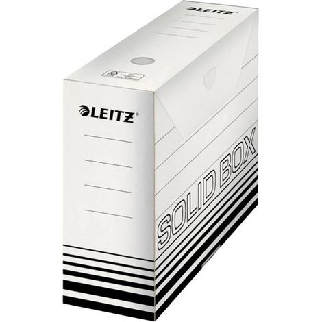 Boîte d'archivage 100 mm x 257 mm x 330 mm – Carton blanc et noir – Lot de 10 pièces – Résistante pour documents A4 – Leitz - NOIR 10 PC (1/3)