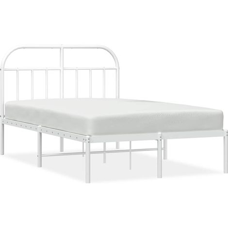 Maison Exclusive - Giroletto con Testiera Metallo Bianco 135x190 cm (1/5)