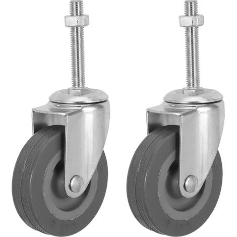 de 2 roulettes pivotantes avec tige pour meubles
