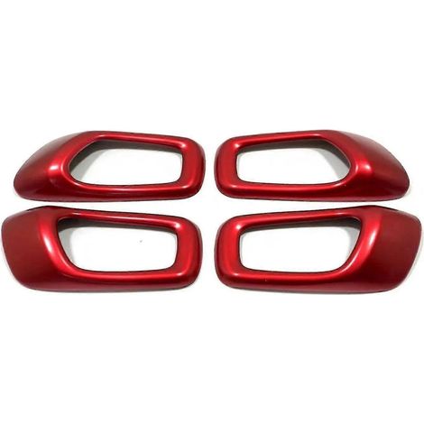 ABS-Kunststoff-Handlauf-Türgriffschalen-Abdeckungen, Zierleisten, Autozubehör, Armlehne, 4-teilig, für Honda Civic 11. Generation 2022, 2023, 2024 – Rot