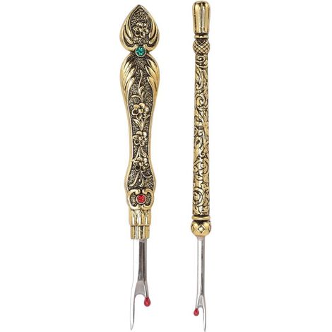 Set di 2 scucitori in metallo,strumento per rimuovere fili e cuciture,scucitore manuale in metallo fai da te per lavori di cucito su pelle (oro) (1/5)
