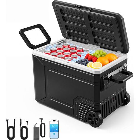VEVOR Frigorifero Elettrico Portatile per Auto, Frigo Portatile con Ruote per Campeggio Viaggio Picnic Barbecue Feste Barche Capienza 78 Litri, Mini Frigo a Compressore da -20 a 20°C, Controllo APP (1/5)