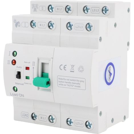 Mini commutateur de transfert manuel automatique ATS 4P 80A, générateur domestique, double sélecteur automatique, montage sur rail DIN pour boîte de distribution PZ30, type PV super fin (1/5)