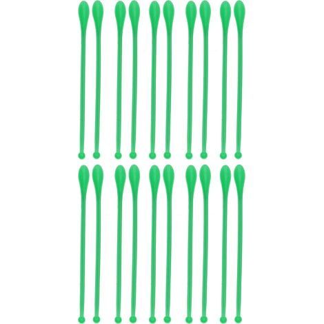 20 mini spatules de prélèvement en plastique à double extrémité, adaptées à une utilisation en laboratoire (1/5)