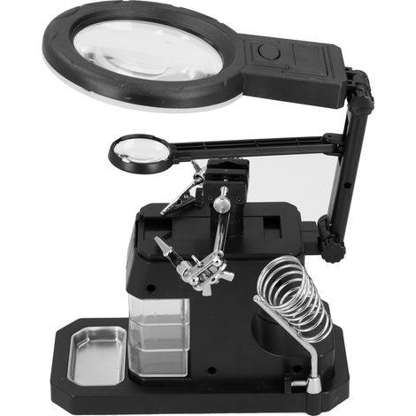 Lampe Loupe LED avec Support USB pour Soudure et Réparation Électronique