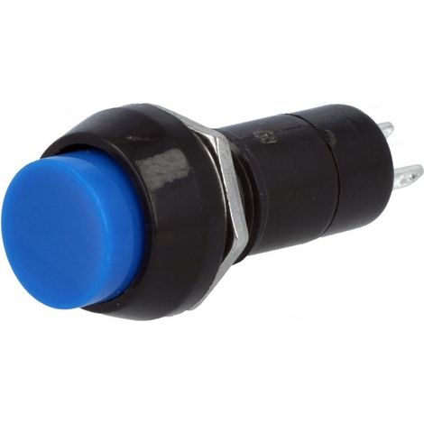 Pulsador Interruptor Redondo Abierto En Reposo 1A/250Vac AZUL
