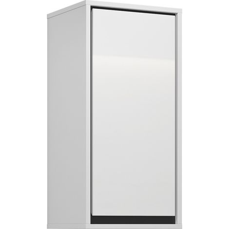 Mobile sospeso da bagno della collezione GOBI, colori bianco e nero.