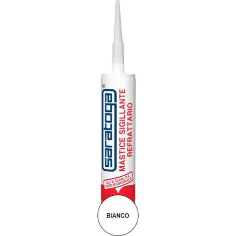 mastice refrattario colore bianco 420 ml - saratoga.