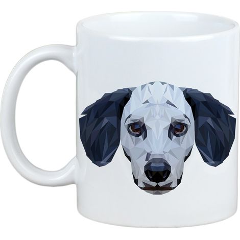 Dálmata, Pointer dálmata - taza con una foto y la inscripción perro geométrico Art-Dog (1/5)