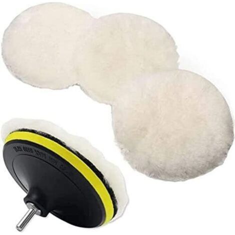 3 pcs 6 inch Wool Polishing Pad Polishing Wheel for bit Buffer Accessories with M14 bit Adapter (1/5)