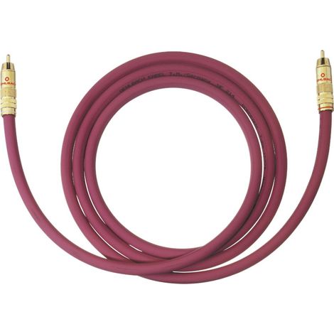 Cinch Audio Anschlusskabel [1x Cinch-Stecker - 1x Cinch-Stecker] 3.00 m Bordeaux vergoldete Steckkon