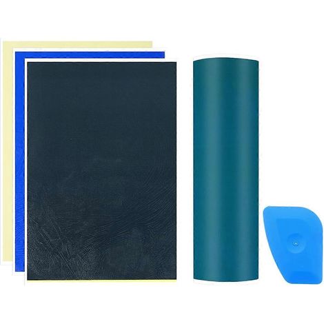 Papier à graver au laser, avec raclette bleue pour le marquage et la gravure au laser à fibre sur métal, céramique et verre. (1/5)