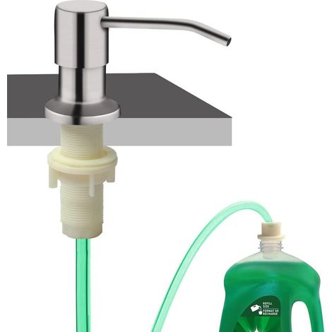 Distributeur de savon pour évier de cuisine, pompe distributeur de savon de comptoir avec kit de tuyau d'extension de 47 pouces (environ 119,4 cm) (1/5)