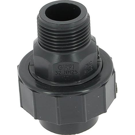 NICOLL Union métal plastique Ø32 Femelle à coller - Mâle 1"