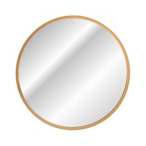 Miroir mural rond Led tactile - Cadre doré - D 80 cm - Lustro Hestia - Livraison gratuite