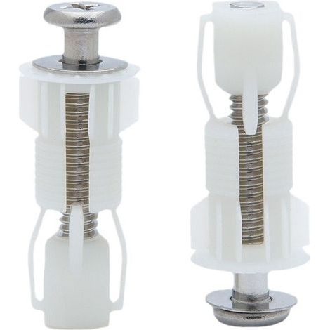 2pcs Vis D'expansion pour Couvercle de Toilette Fixation Abattant WC Vis pour Lunette Toilette Ensemble de Fixation Pièces de (1/4)