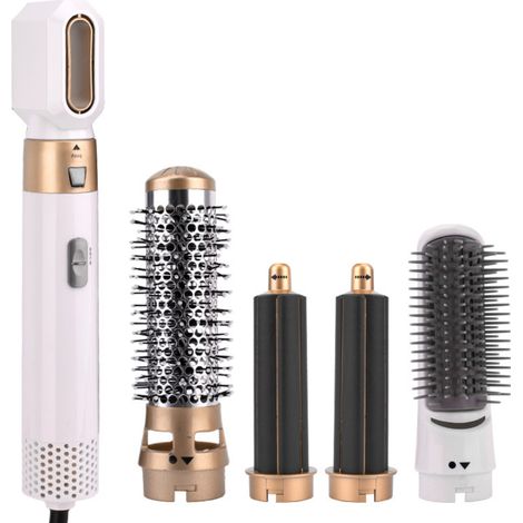 1 Brosse soufflante 5-en-1,3 réglages température,vitesse variable,ionique négatif,coiffage domicile (1/5)