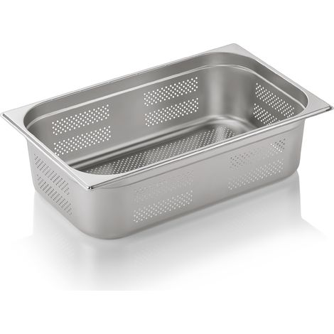Bac inox perforé fond et côtés GN 1/1 H 150 mm 20 ltr GN CORE - Was Germany