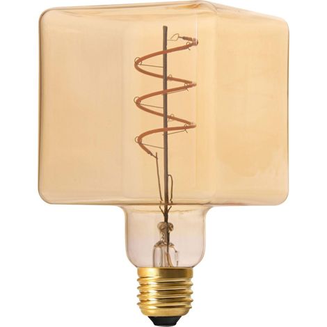 Lpe déco CUBE E27 LED 3,5W 2200K 190lm Cl. Enrg G 25000H dimmable ambrée 20111
