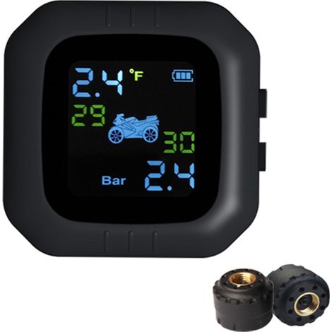 Système de surveillance de la pression des pneus de moto TPMS sans fil et étanche, 2 capteurs externes, Moto Tools (1/5)