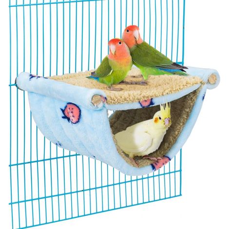 Lit suspendu pour oiseaux, hamac douillet, cabane, tente pour perroquet, jouet à rouler pour oiseaux, perchoir pour perruches, calopsittes, pinsons, conures (1/5)