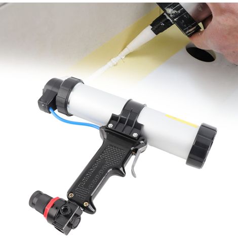 Pistola neumática para cartuchos de 310 ml, fabricada en aluminio compacto, para la aplicación de selladores y materiales de decoración del hogar. (1/5)