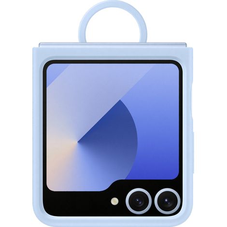 Custodia in silicone con anello per Samsung EF-PF741TLEGWW Z Flip6 F741blue/blue (1/4)