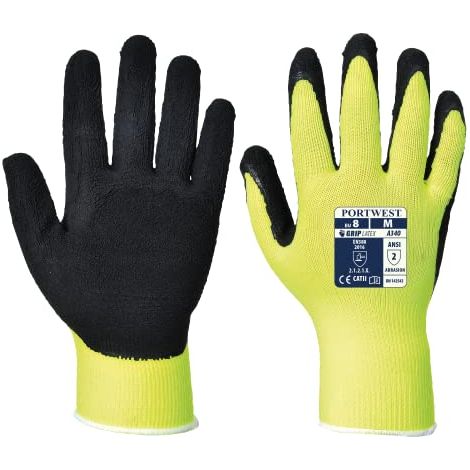 Guanti Grip HiVis in lattice giallo S - Taglia 7 (1/3)