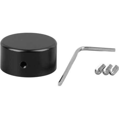 Capuchon de pédale d'effet guitare en aluminium moderne, remplacement de footswitch avec clé, couleur noire (1/5)