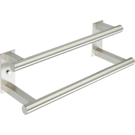 1 Porte-Serviettes Mural, Acier Inoxydable Brossé, 40 Cm, Antirouille, Pour Salle De Bain Et Cuisine