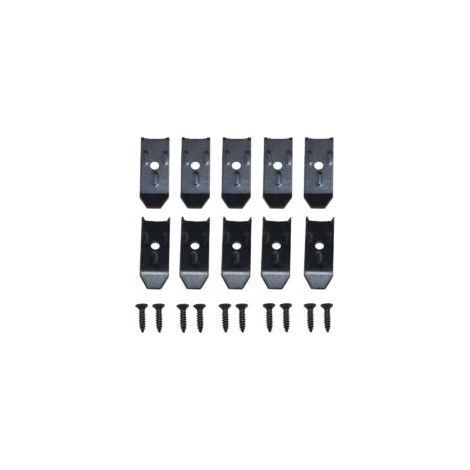 Niveladores de mesa con tornillos para herrajes de muebles, argollas horizontales para herrajes de muebles, fijaciones de mesas, armarios, mesas de comedor, tornillos negros incluidos, 10 piezas - Cre