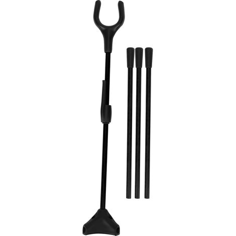 Support d'arc de chasse pliable pour arcs recurve et droits, idéal pour le tir en extérieur et sports de plein air, couleur noire. (1/5)