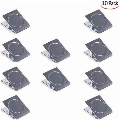 10 Stück Magnetclips, Metallmagnetclips, Kühlschrankmagnetclips, Magnetclips, Zeichenclips für Whiteboard, Kühlschrank, Büro (1/4)