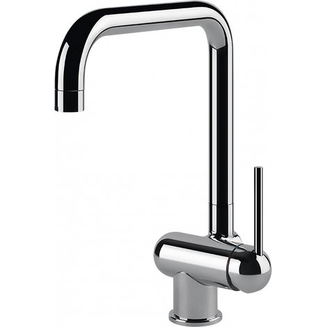 Franke – Mitigeur de cuisine rabattable 59357 – Chromé – Bec en U pivotant 360° – Installation standard 35mm – Cartouche céramique 35mm