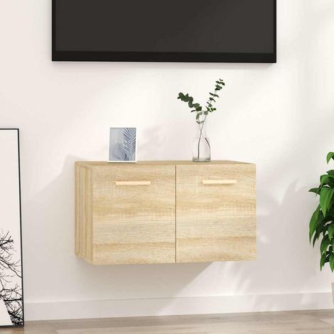 vidaXL Wall Cabinet Sonoma Oak 60x36,5x35 cm Engineered Wood (1/5)